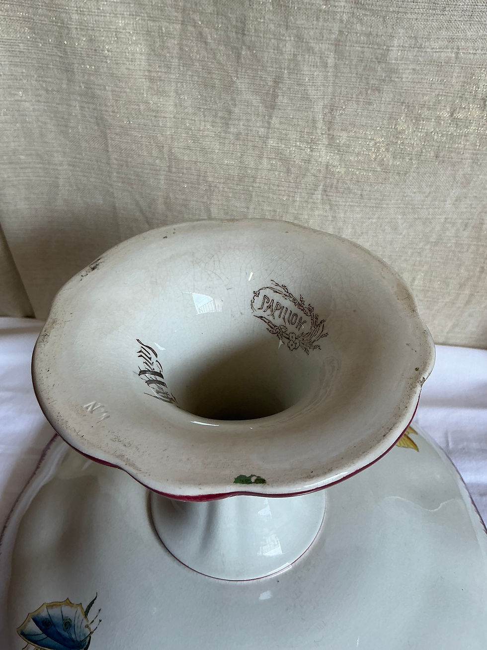 Miniature : Compotier Papillon Sarreguemines 