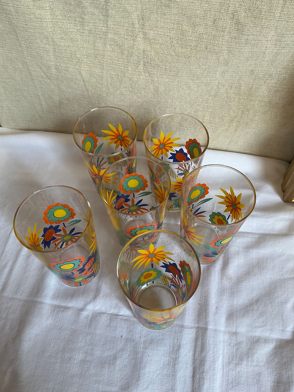 Miniature : Verres fleurs vintage 