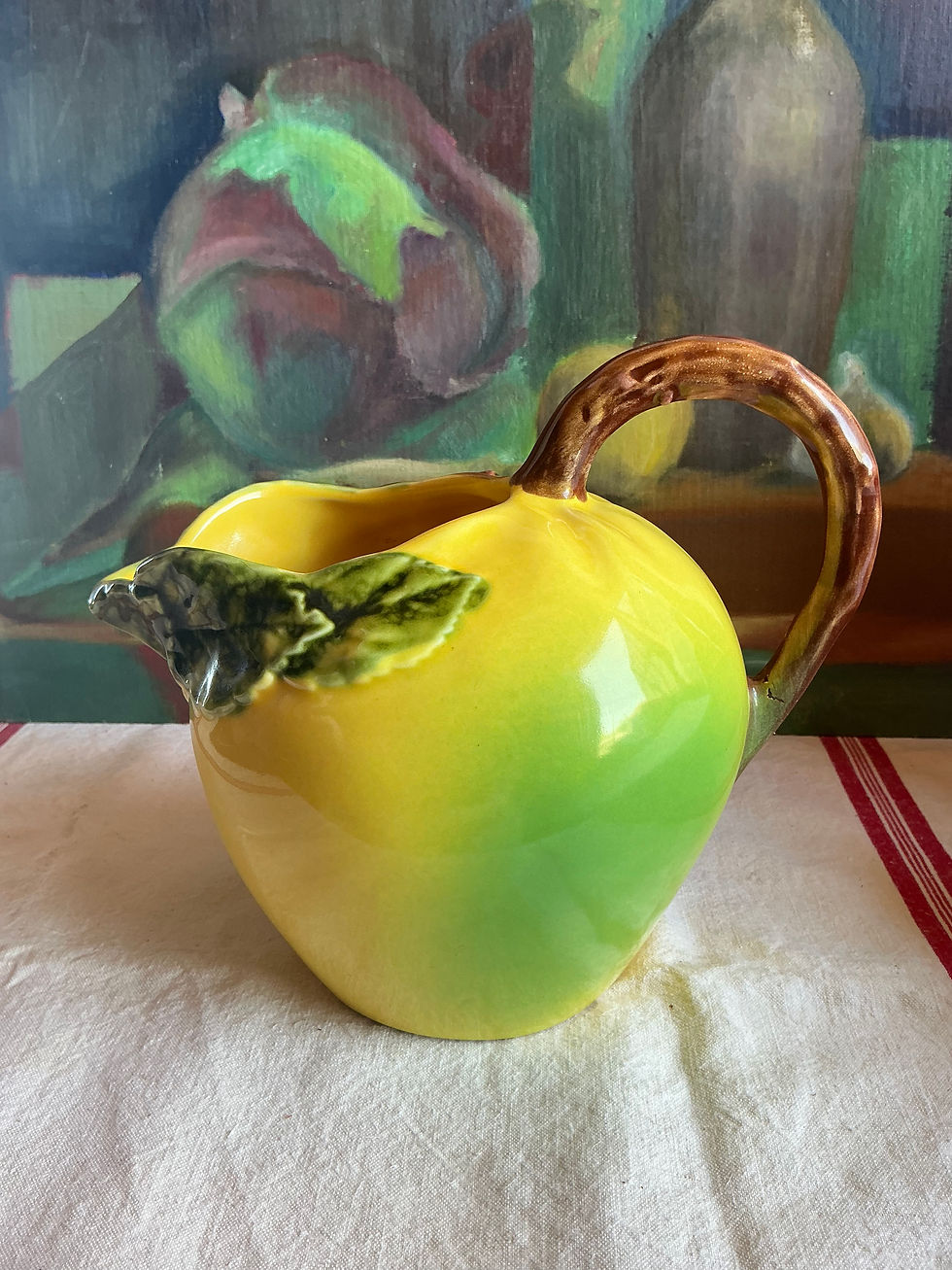 Miniature : Pichet Pomme jaune et fleur 