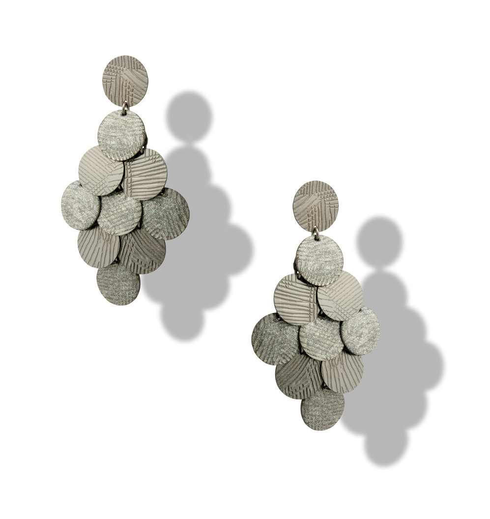 Boucles d'oreilles en bronze argenté