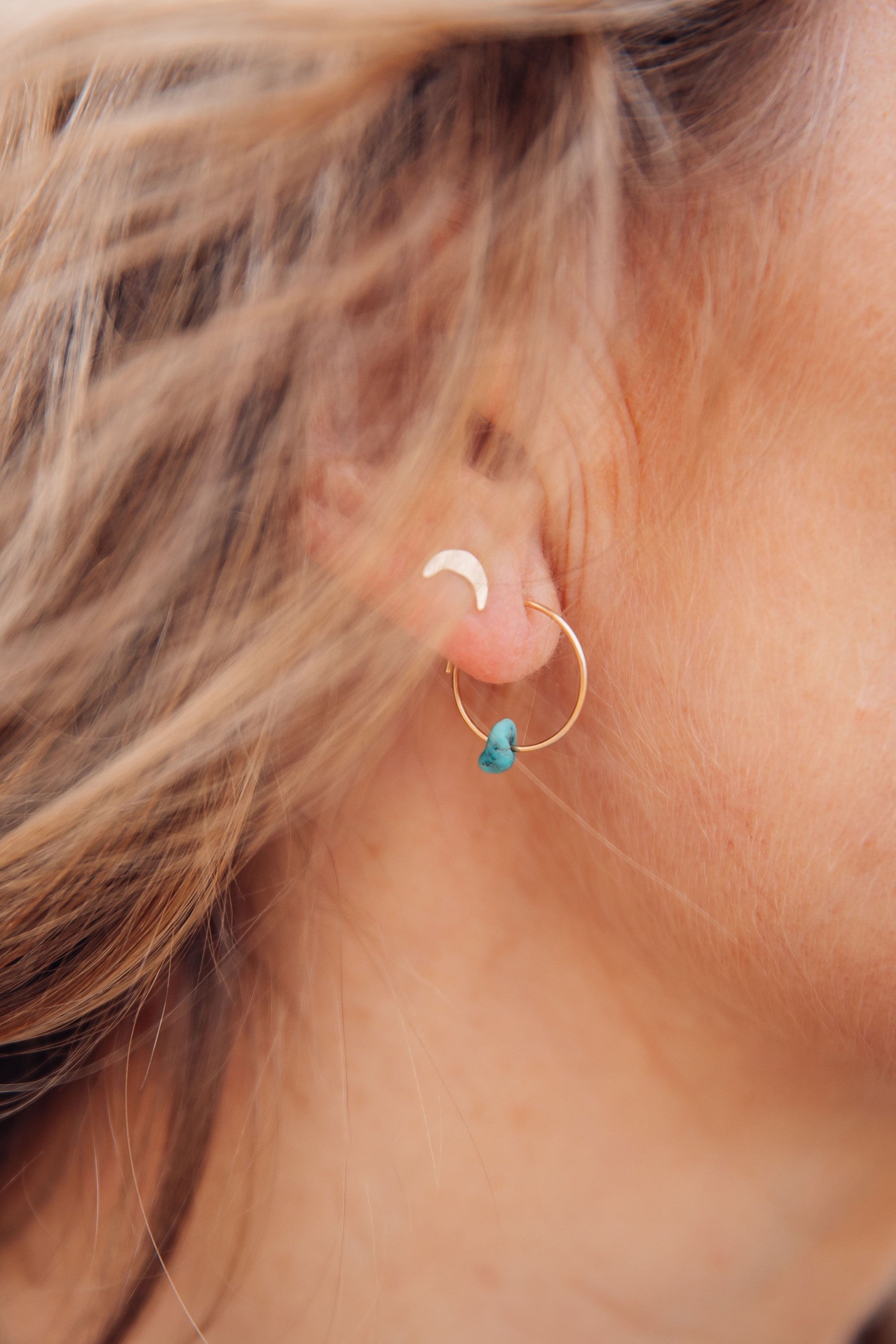 Everyday Turquoise Hoops