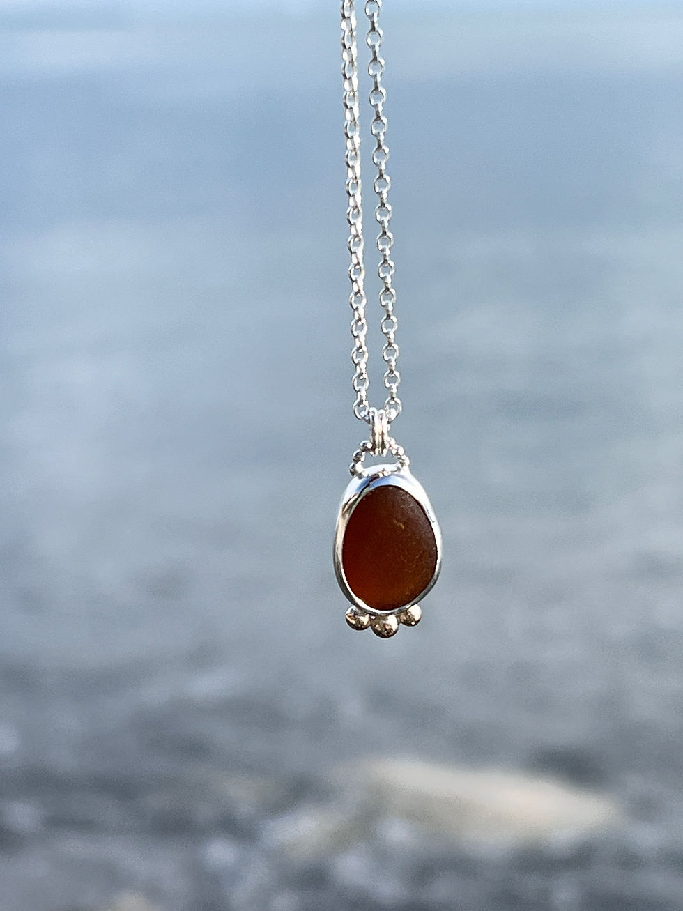 Thumbnail: Autumn Daze Sea Glass Necklace 
