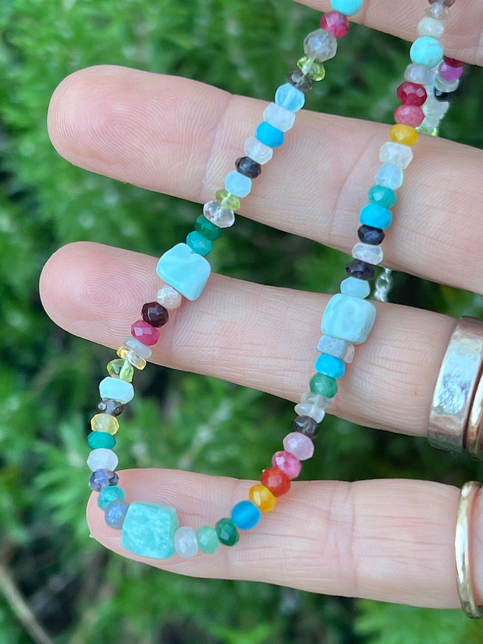 Thumbnail: Rainbow Gemstone Necklace 