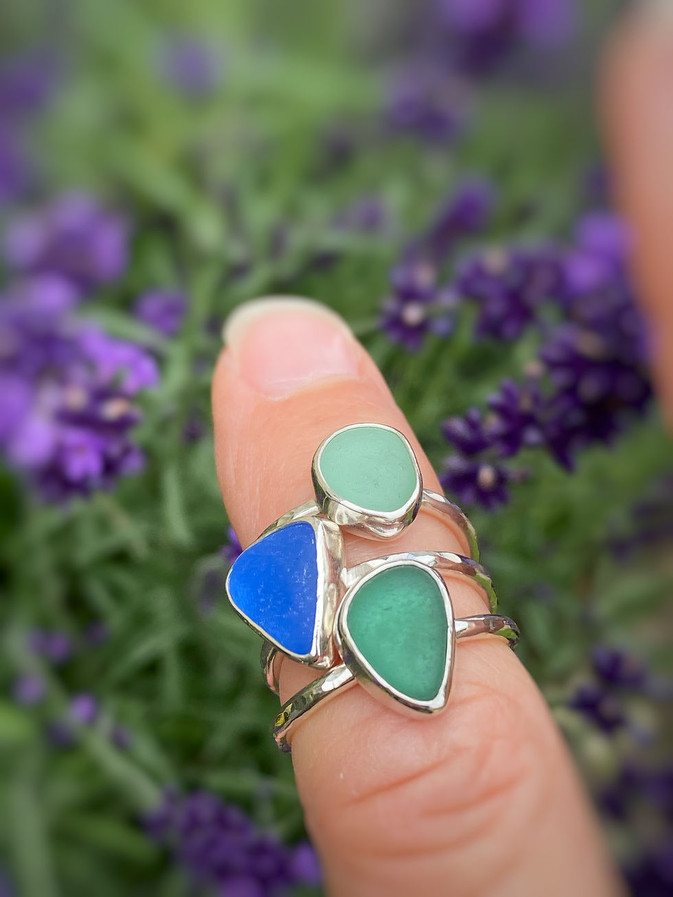Thumbnail: Custom Sea Glass Ring