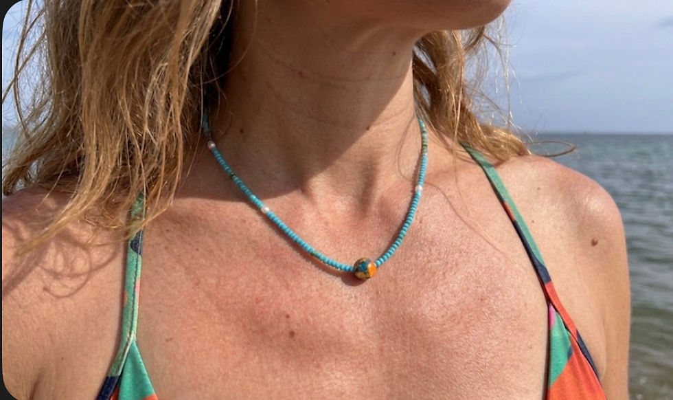 Thumbnail: Spiny Oyster Shell Turquoise Necklace 