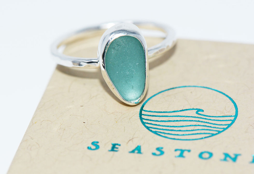 Thumbnail: Custom Sea Glass Ring