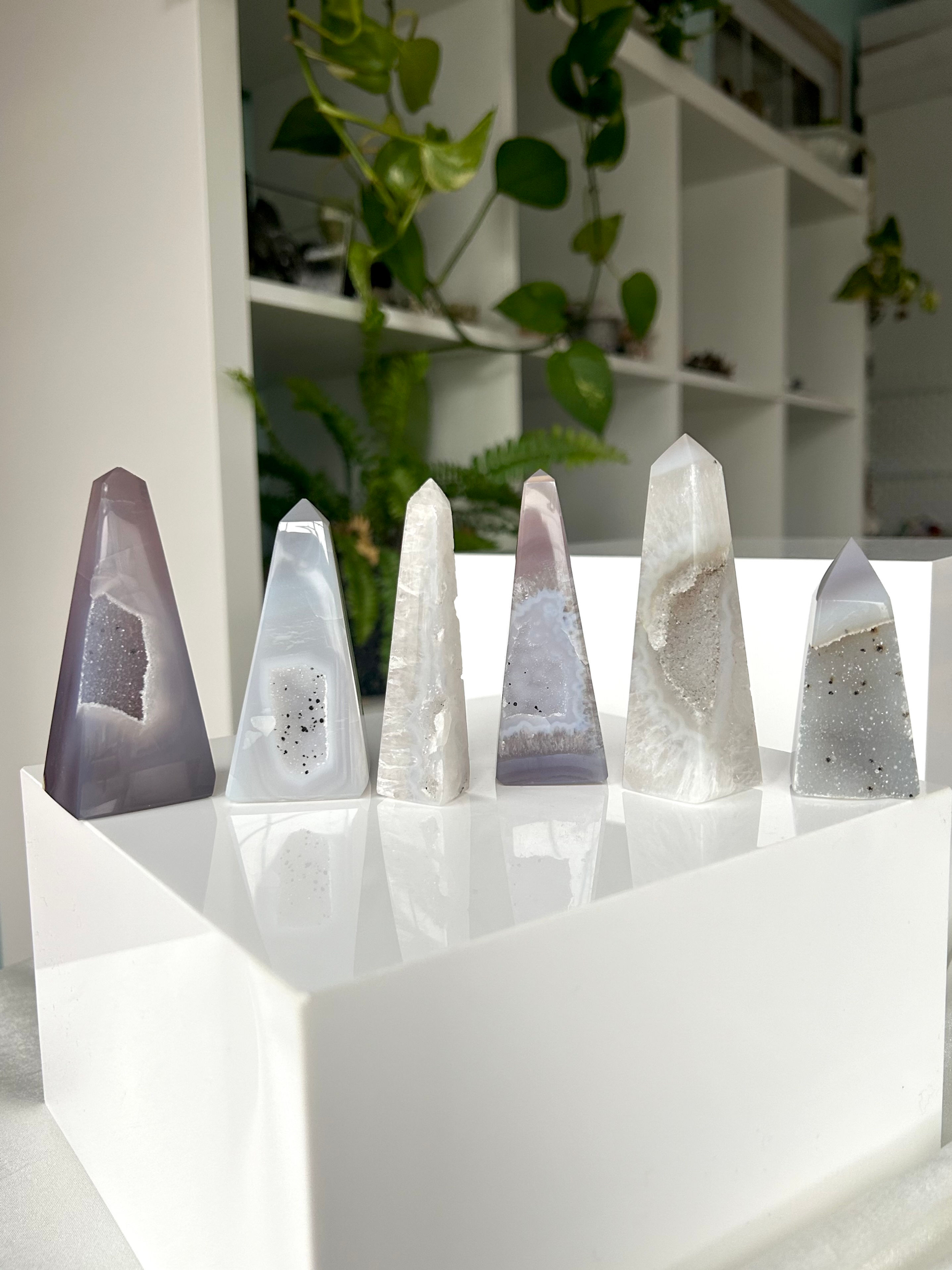 Mini Agate Druzy Tower, You Choose