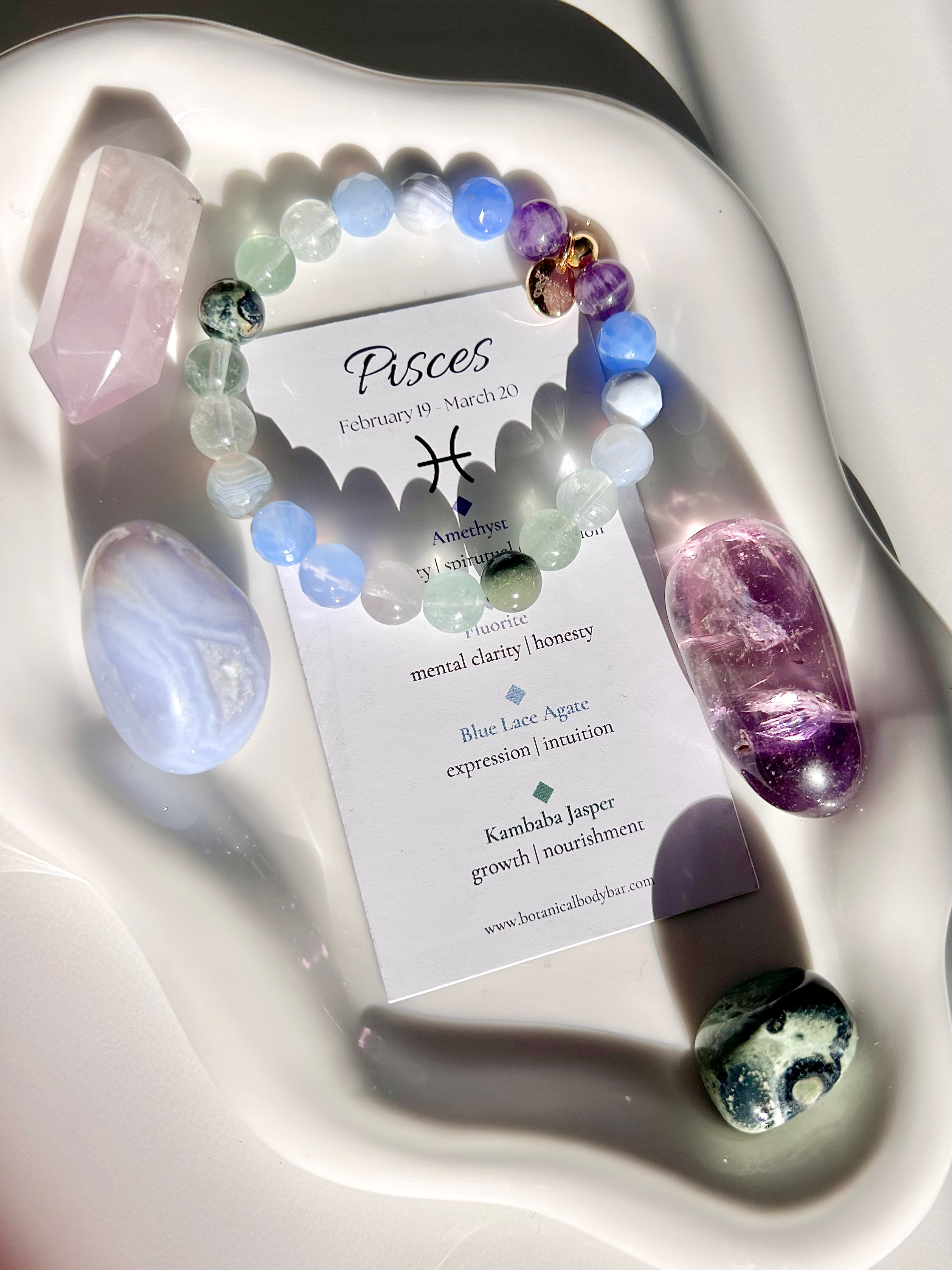 Zodiac Bundle | Pisces | Bracelet and Crystal Set