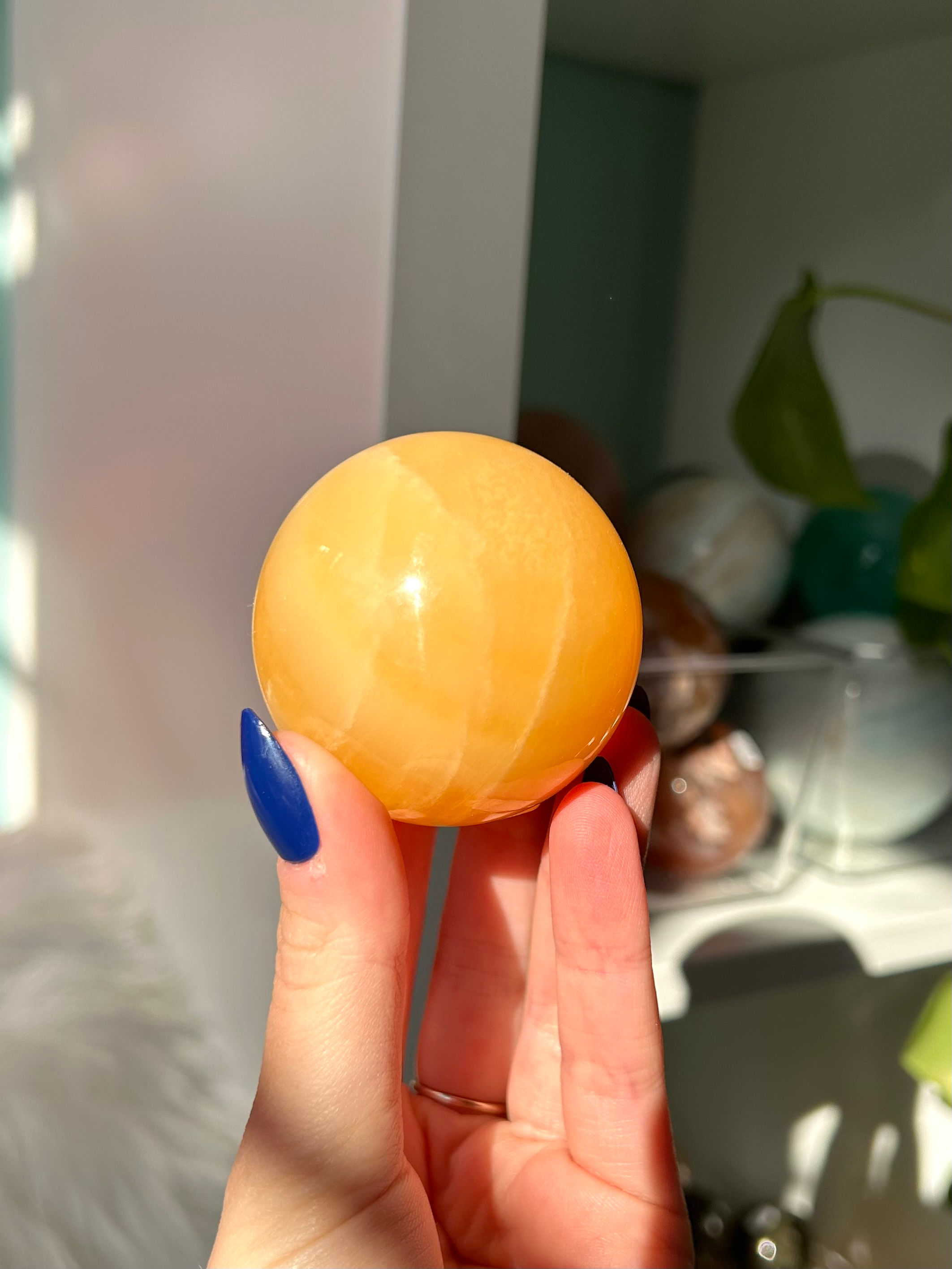 Orange Calcite Sphere