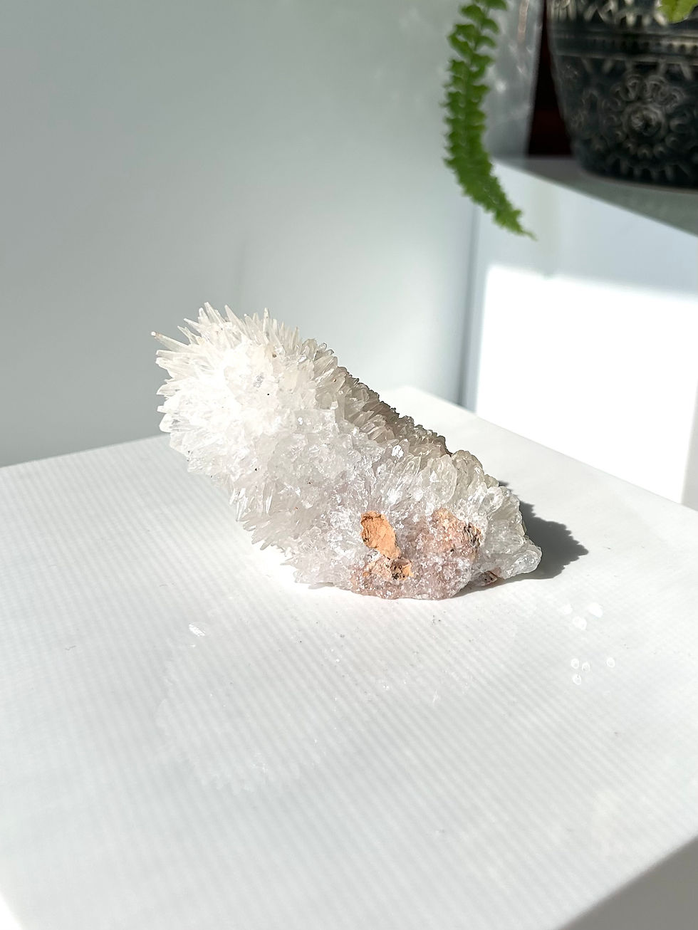 Thumbnail: White Aragonite Calcite Cluster
