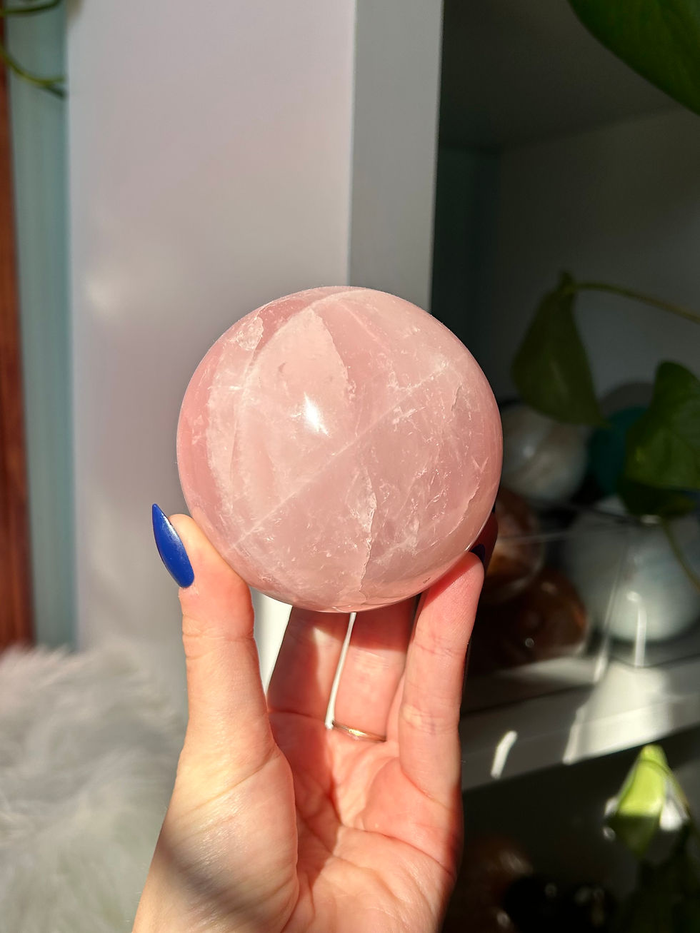 Thumbnail: Rose Quartz Sphere with Asterism