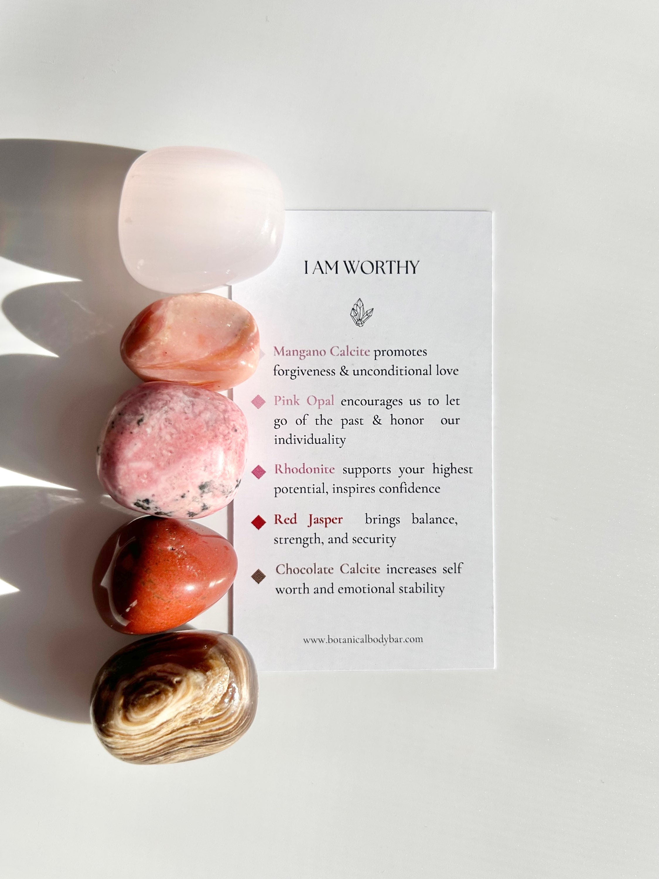 I Am Worthy | Positive Affirmation Crystal Set