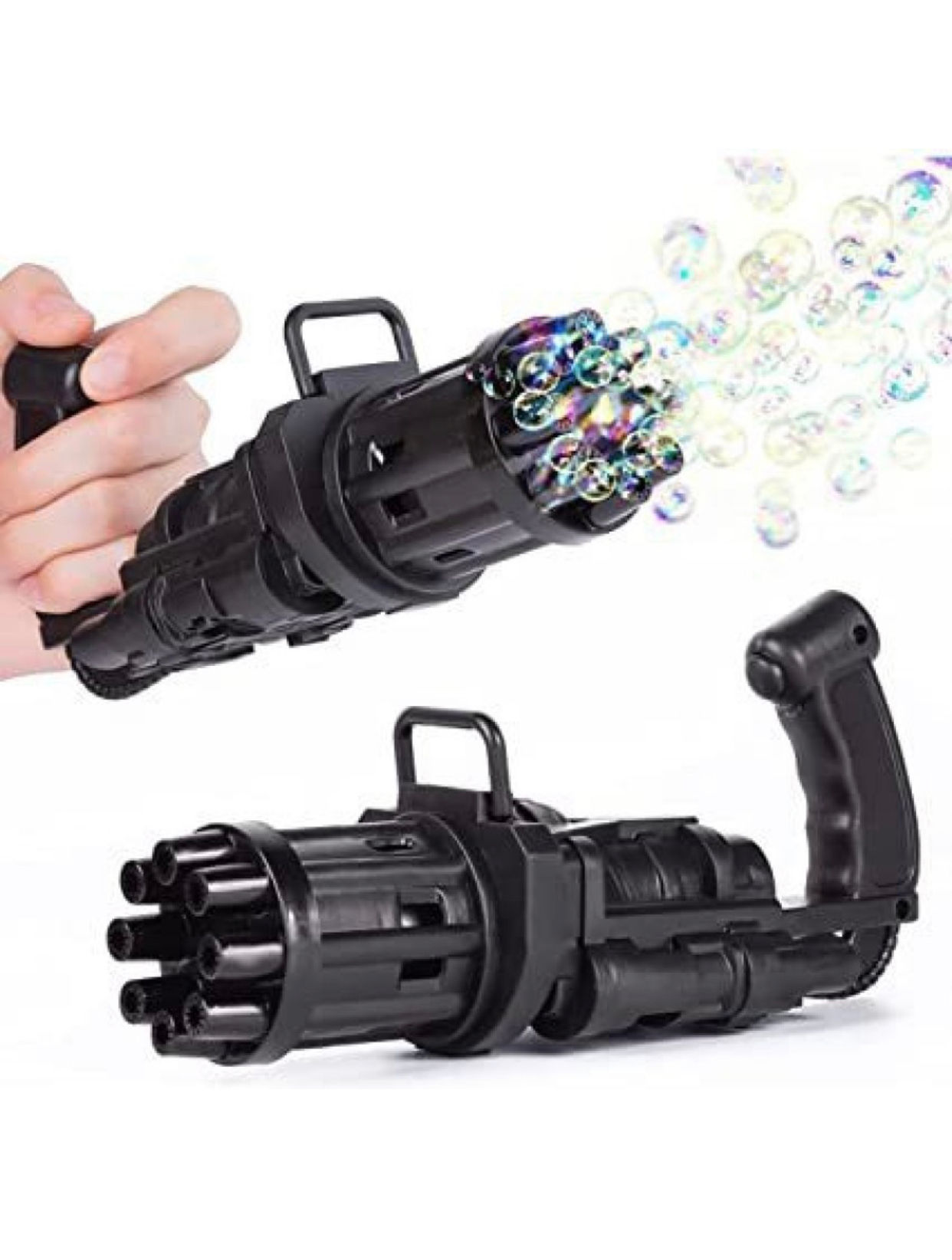 Akvanar Electric Bubbles Machine Gun for Toddlers 8 Hole Bubble multicolor Guns