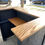 Thumbnail: Custom Bar on Wheels, Painted Black with a Golden Oak Top