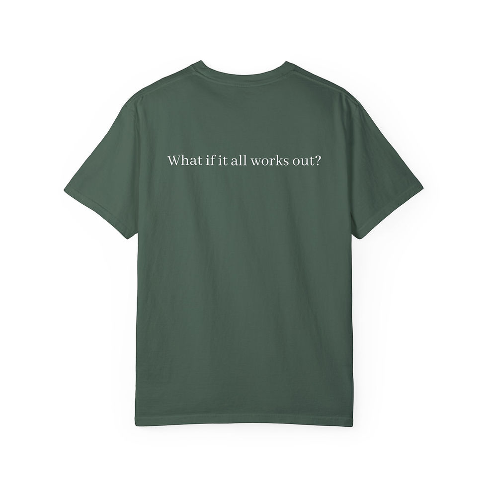 Thumbnail: Motivational Unisex Garment-Dyed T-Shirt - 'Work On You, For You'