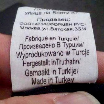 Hergestellt in Truthahn
