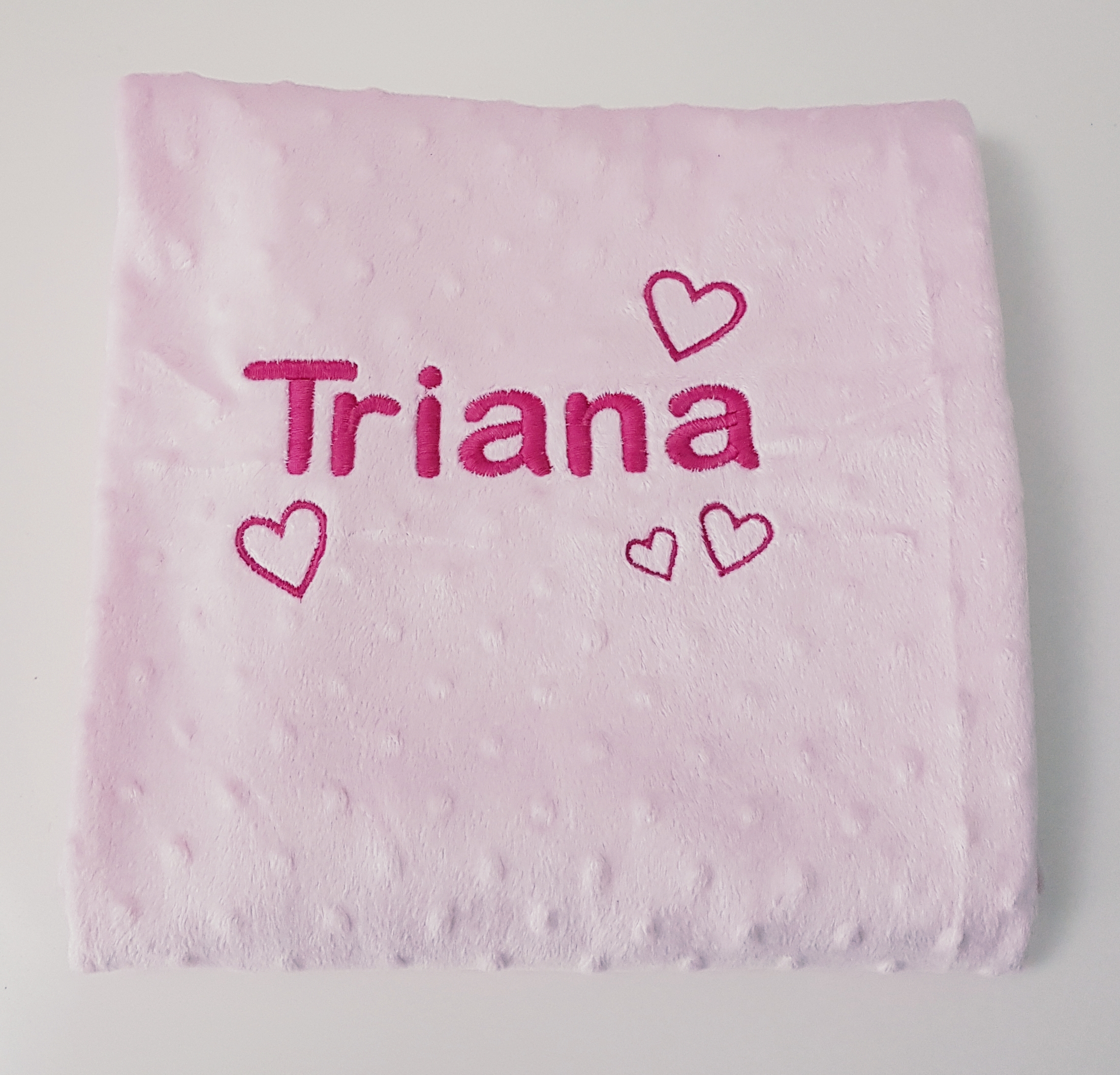 color rosa Manta para beb/é EliMeli dise/ño de corazones