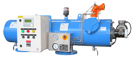 Industrial heap leaching filtration unit with control panel for mining solution treatment.