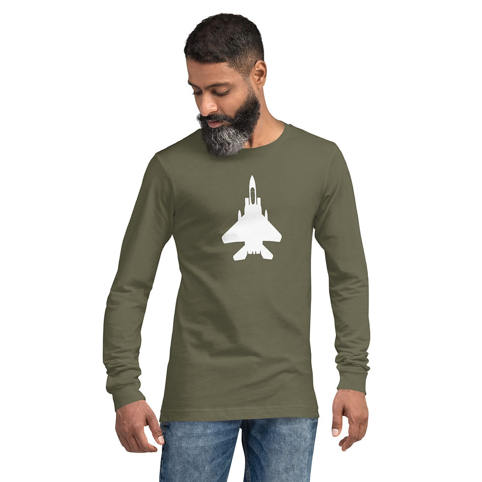 Thumbnail: F-15 Eagle - Unisex Long Sleeve Tee (White)