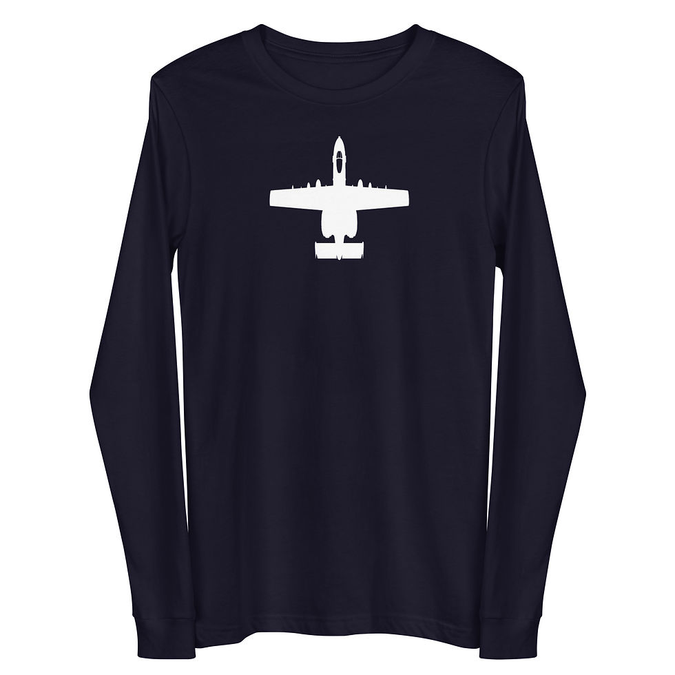 Thumbnail: A-10 Warthog - Unisex Long Sleeve Tee (White)