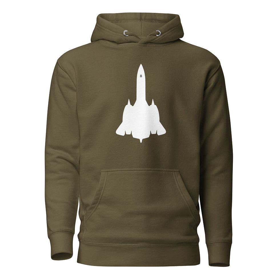 Thumbnail: SR-71 Blackbird - Unisex Hoodie (White)