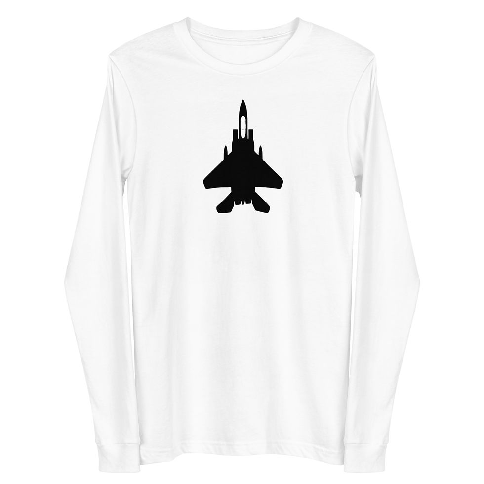 Thumbnail: F-15 Eagle - Unisex Long Sleeve Tee (Black)