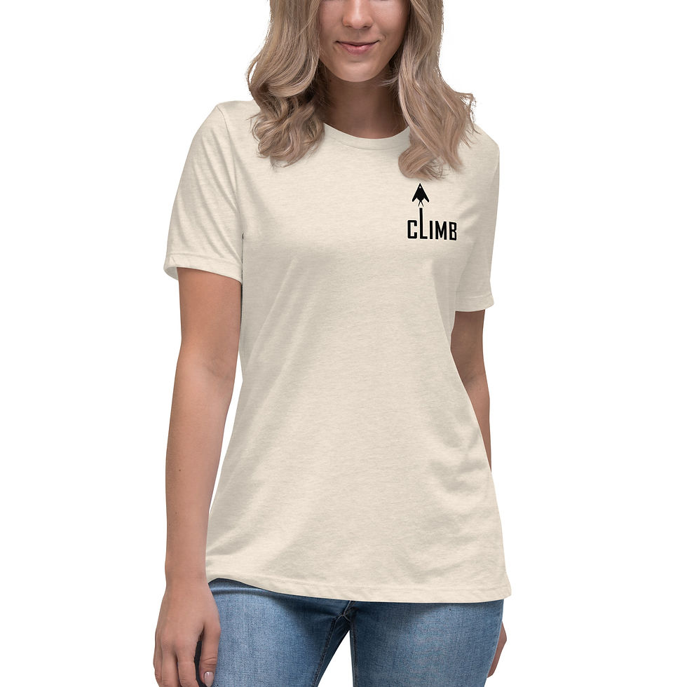 Thumbnail: F-117 Nighthawk Climb - Women's Relaxed T-Shirt (Black)