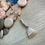 Thumbnail: Silver and Rutilated Quartz Double Wrap Sleek Lariat Necklace with Agate Pendant