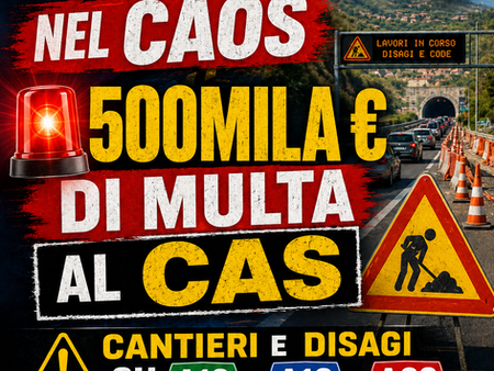 Autostrade siciliane: il Tar conferma la multa da 500mila euro al Cas per disagi e cantieri su A18, A20 e A19