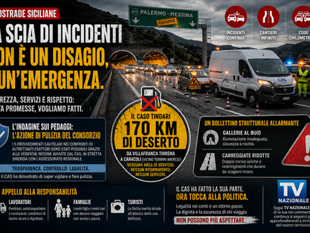 AUTOSTRADA MESSINA PALERMO - MESSINA CATANIA: BASTA INCIDENTI E CANTIERI FANTASMA