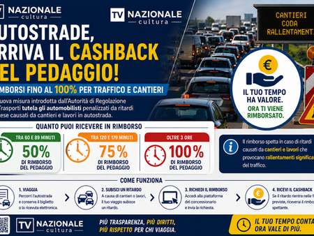Autostrade, arriva il cashback del pedaggio: rimborsi fino al 100% per traffico e cantieri