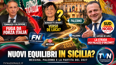 Bernadette Grasso tra Forza Italia e Sud chiama Nord, con Cateno De Luca e Tommaso Calderone negli scenari politici tra Messina e Palermo