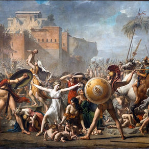 Jacques-Louis David, Les Sabines arrêtant le combats entre les romains et les sabins, 1799. musée du Louvre, Paris