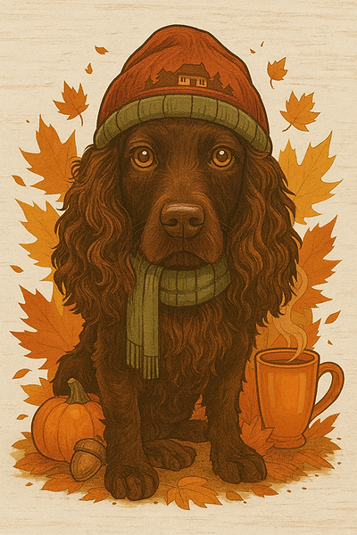 A picture of a cute Boykin Spaniel as a water color