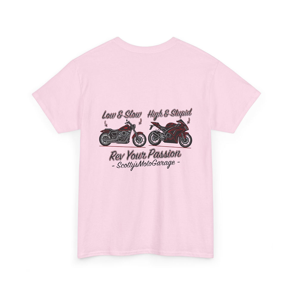 Thumbnail: Motorcycle Tee — 'Rev Your Passion' Vintage Bike Graphic Shirt