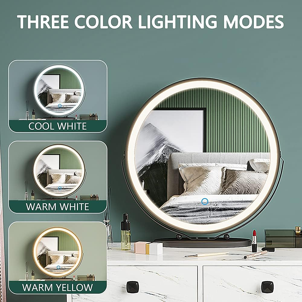 Thumbnail: Makeup Vanity with Lights and Stool Dressing Table with Drawers Vanity Desk with