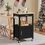 Thumbnail: Kitchen Island Cart with Storage, Rolling Kitchen Island on Wheels with 6 Side H