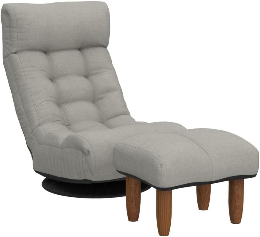 Thumbnail: Chaise Lounge Sofa, 360-Degree Swivel Chair Floor Gaming Chair Lazy Sofa, 3 Adju