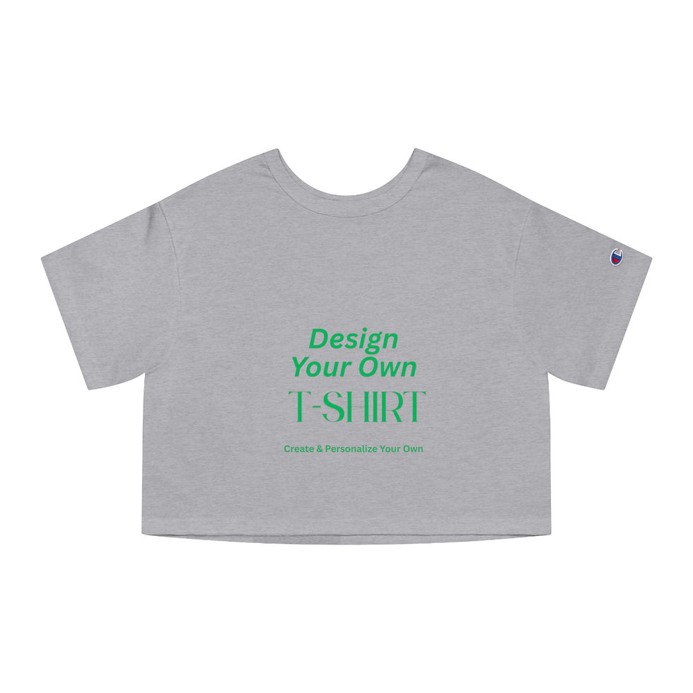 Thumbnail: Customizable Cropped T-Shirt - Design Your Own Graphic Tee, Women's Fashion, 