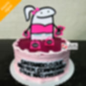 Topo de Bolo Flork Menina com Sacola de Compras (Studio)