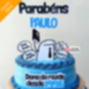 Topo de Bolo Flork Religioso Dono da Razão Flork Pastor
