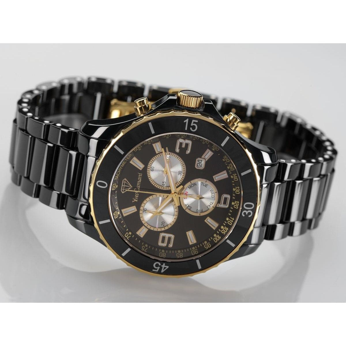 Yves Camani  ANTONY gold Herrenuhr Keramik