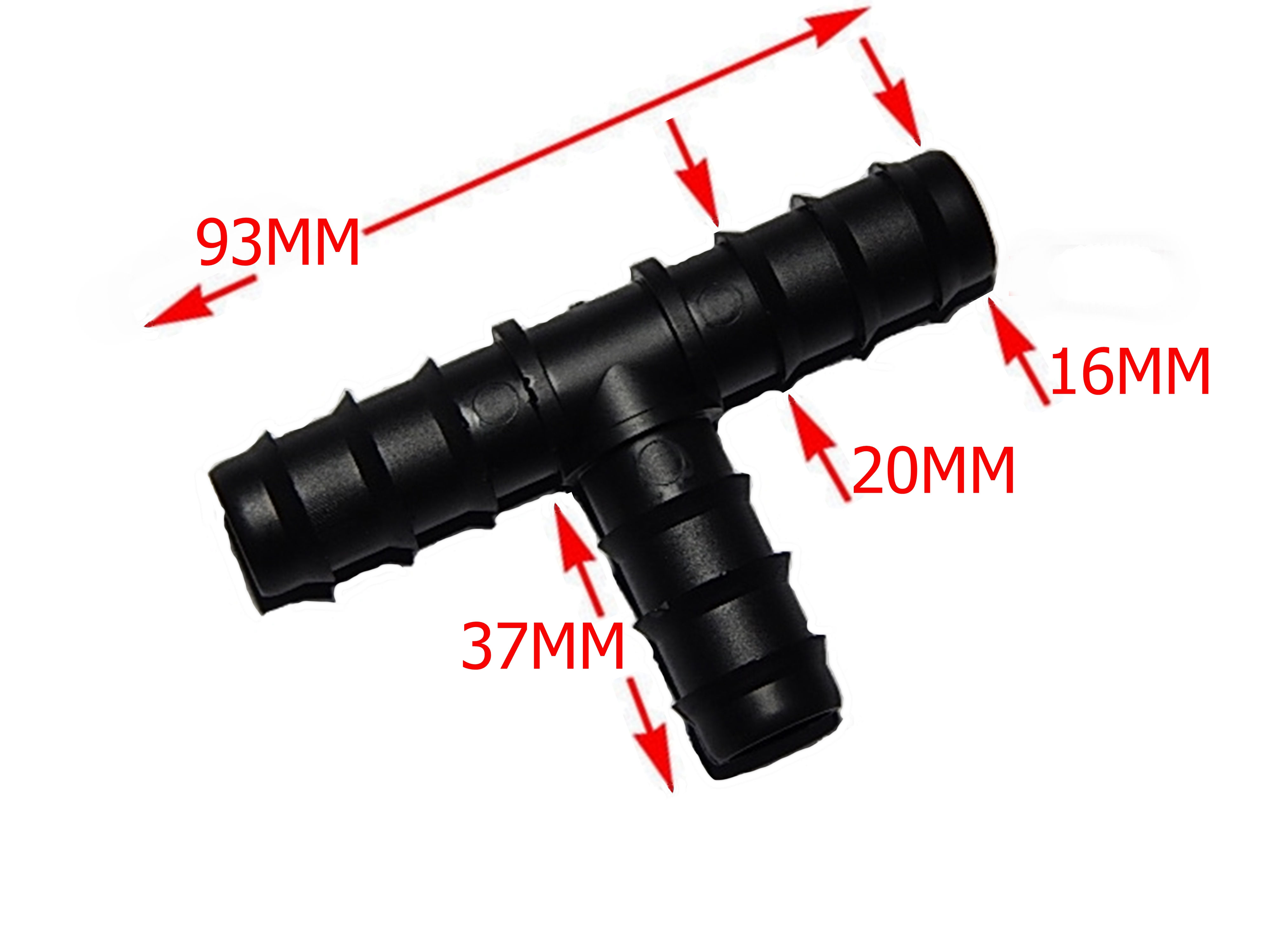 T-Stück für Luft-Wasserschlauch 16-20mm