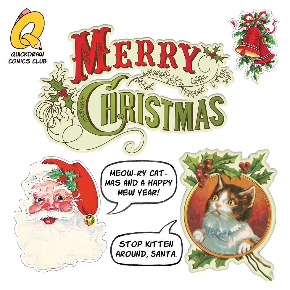 The Alligator's Mouth Comics Club: Vintage Collage Christmas Cards