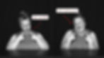 Side-by-side black-and-white portraits of Amanda pointing toward her chin, shifting from the critical thought “Ugh. Look at that” to the positive reflection “Wait… look at my smile.”