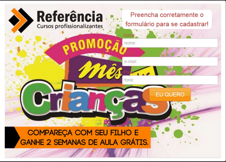 Mês das crianças na Referência Cursos