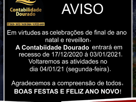 Aviso de recesso - Contabilidade Dourado