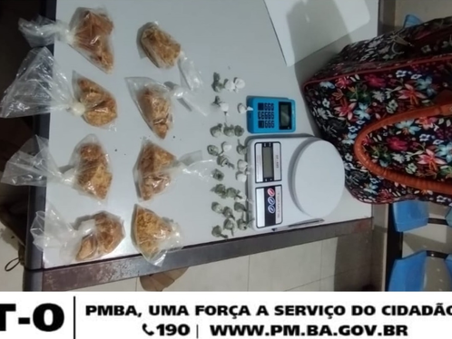 Rondesp CPR-Oeste prendeu uma mulher com drogas no Residencial São Francisco em Barreiras