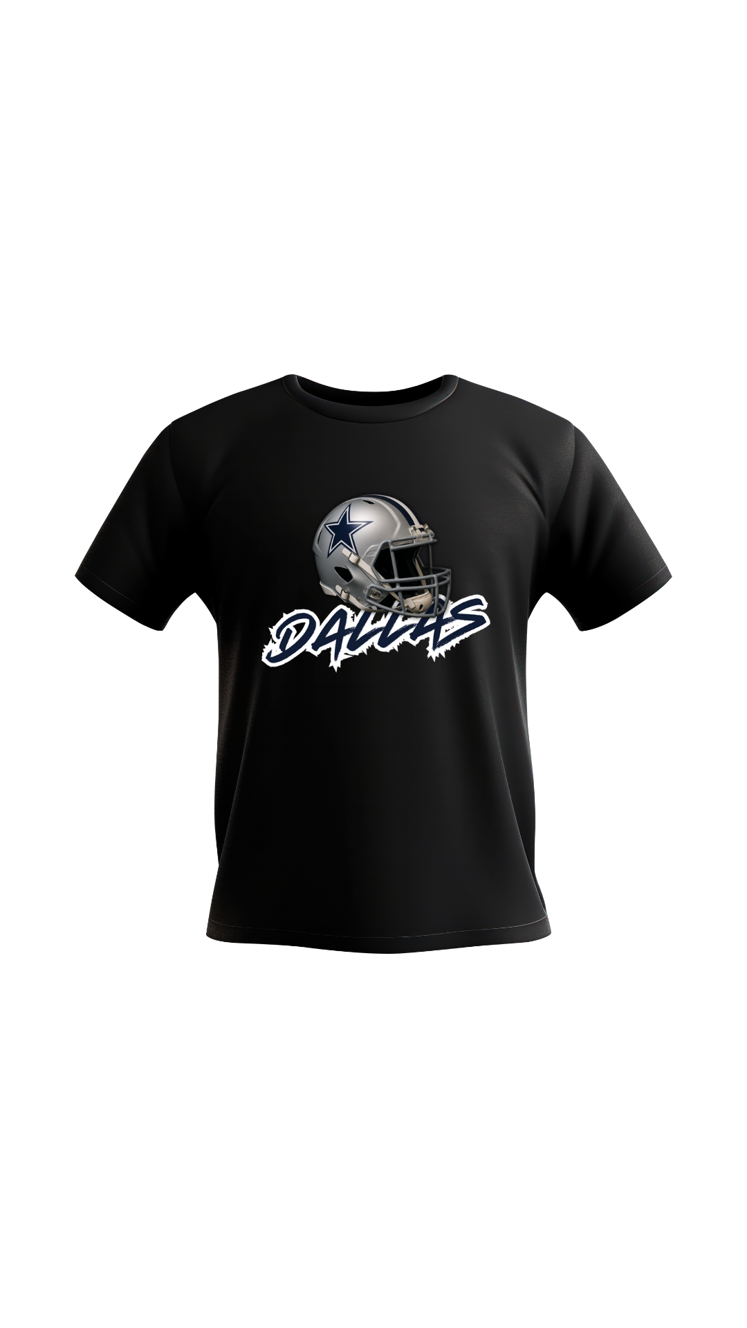 DALLAS COWBOYS (Helmut/text) T-SHIRT (Black)