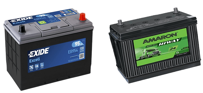 Automotive battery exide and amaron copy